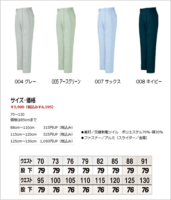 作業服・作業着 AZ-9020 ワークパンツ アイトス AITOZ 秋冬 時乾短縮 作業ズボン ワンタックワークパンツ 吸汗・速乾 混紡/綿・ポリエステル メンズ オールシーズン 通年