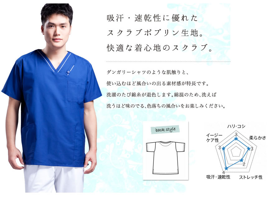 7003SC PHS対応&機能満載 半袖スクラブ 9色【SS/S/M/L/LL/3L/4L対応】男女兼用 ソワンクレエ WILLCOM コラボ スクラブ フォーク FOLK 通気性 春夏 秋冬 通年 ウィルコム メンズ レディース カラー白衣 カラフル Vネック 医務 ドクター 医師 病院【白衣】【RCP】