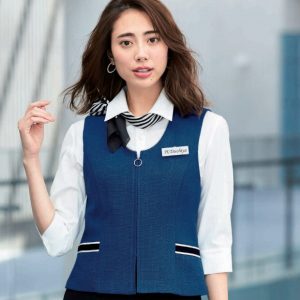16690 ベスト 事務服 制服 en joie 株式会社ジョア アンジョア