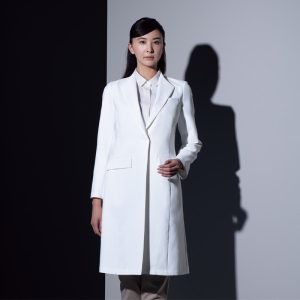 kzn409-c レディス診察衣 女子白衣 診察着  医療 介護  KAZEN カゼン 薬局衣 ホワイト 医療