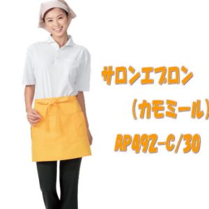 APK492-C30 カゼン KAZEN【エプロン】サロンエプロン 食品 調理実習