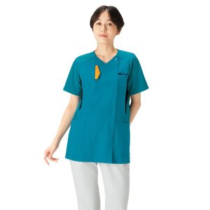 7094SC レディスジップスクラブ　白衣 女性 フォーク 医療白衣 看護 白衣 FOLK メディカルウェア