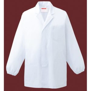 310-30 カゼン 衿付調理衣長袖 KAZEN 男性白衣 食品 厨房白衣【白衣】