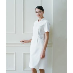 yw113 レディース ワンピース 半袖 女子白衣 診察着  医療 介護  KAZEN カゼン 薬局衣