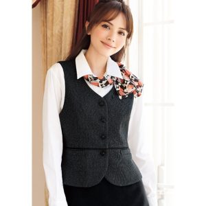 SA212V ベスト ユニフォーム 事務服  制服 株式会社神馬本店 JINBA