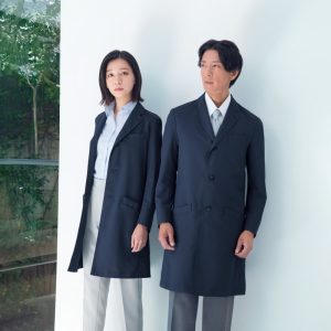 KZN115 ユーティリティコート診察衣(男女兼用) 白衣 診察着 医療 介護 KAZEN カゼン 薬局衣 医療 ドクターコート