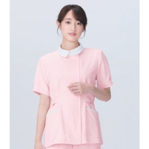 279 レディースジャケット 半袖 女性 ジャケット 女子白衣 メディカルウェア 上衣 医療白衣 看護白衣【白衣】KAZEN カゼン