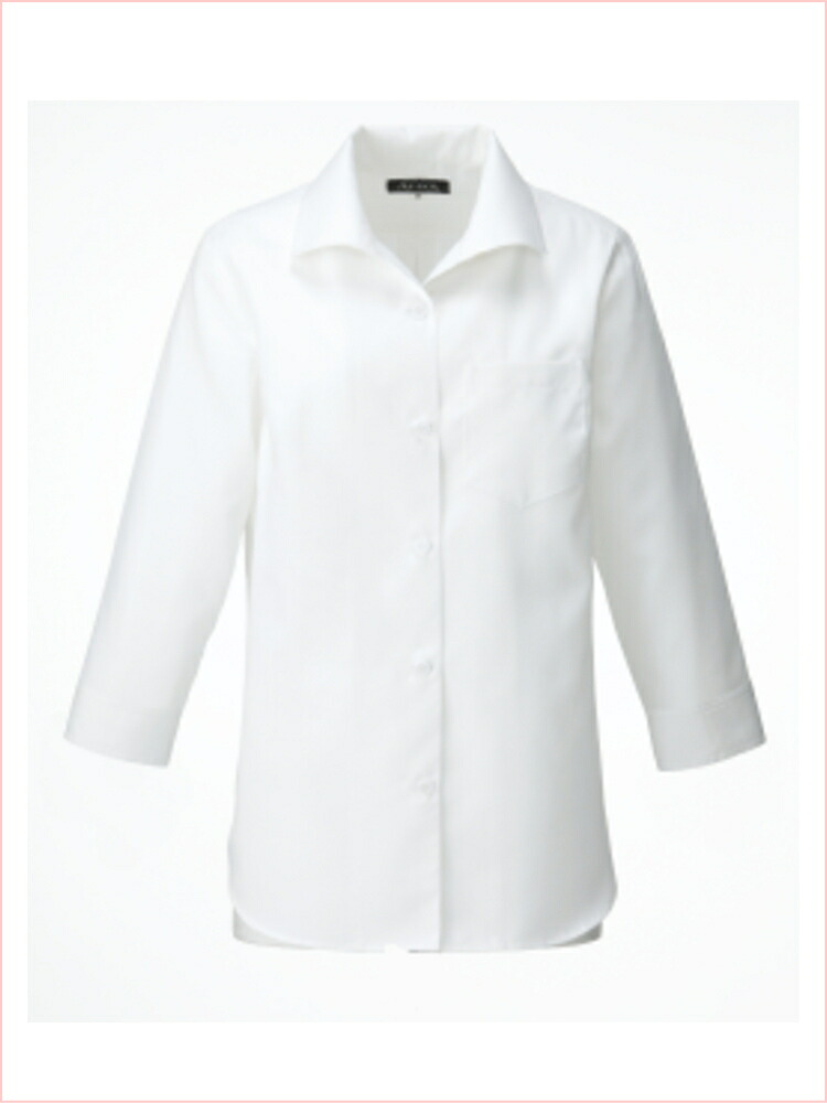 627 KAZEN カゼン シャツ 調理シャツ ダイニング レディス【白衣】 七分袖 シャツ 調理服 食品白衣 - 画像 (4)