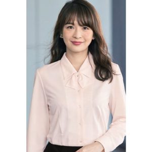 事務服 01210 長袖ブラウス リボン付 en joie 株式会社ジョア アンジョア