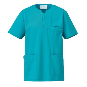 989 スクラブ 半袖 男女兼用 白衣 診察着 医療 介護 KAZEN カゼン 薬局衣 医療