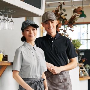 APK237 KAZEN カゼン ボタンダウンニットシャツ 調理シャツ ダイニング 調理白衣 シャツ【白衣】