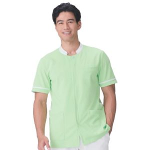 777 メンズジャケット 半袖 男性 ジャケット 男子白衣 メディカルウェア 上衣 医療白衣 看護白衣【白衣】KAZEN カゼン