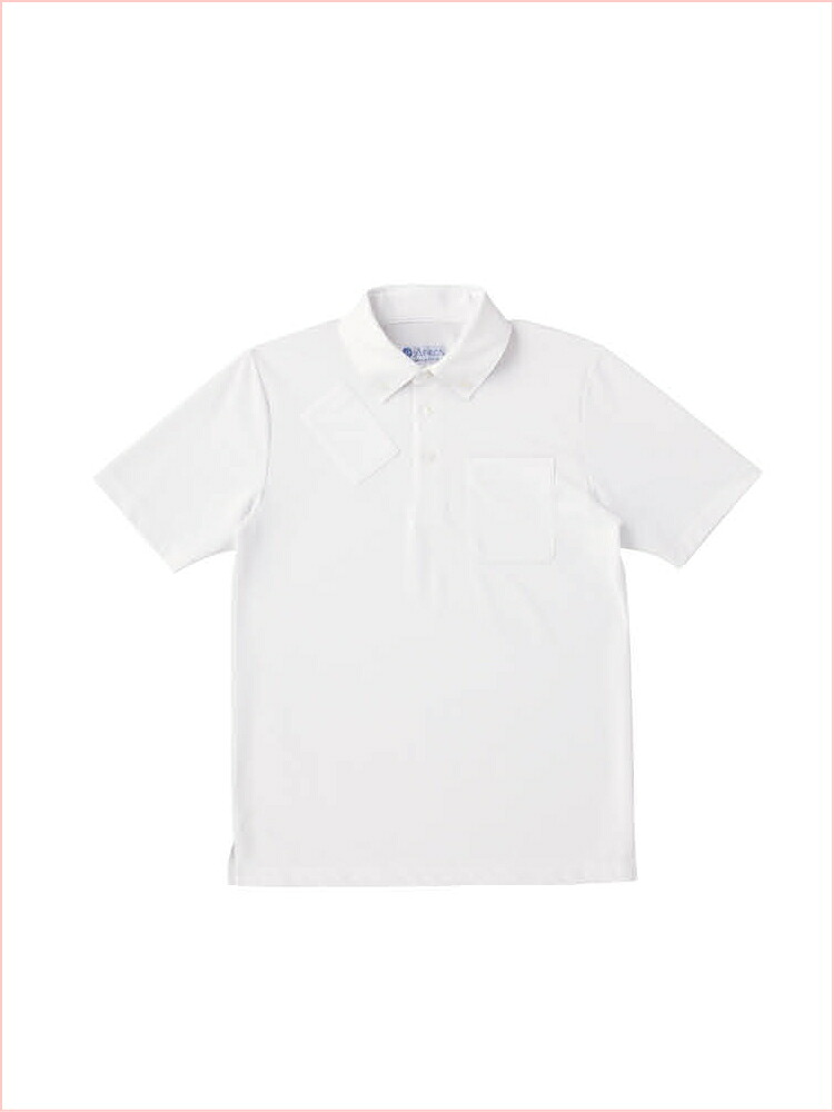 APK237 KAZEN カゼン ボタンダウンニットシャツ 調理シャツ ダイニング 調理白衣 シャツ【白衣】 - 画像 (4)
