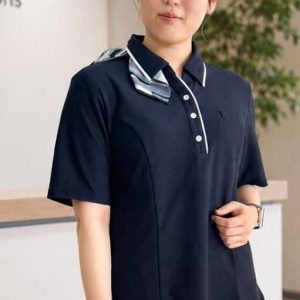 AD8812 ポロニット スカーフ付 ユニフォーム 事務服  制服 ボンオフィス ボンマックス