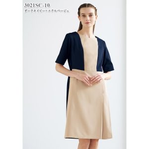 3021SC ワンピース 白衣 女性白衣 看護 医療 フォーク FOLK【白衣】医療白衣 看護白衣 病院白衣