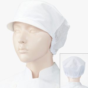 APK484 KAZEN 調理 病院給食 カゼン ネット付キャップ【白衣】女性帽子