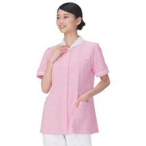 776 レディースジャケット 半袖 女性 ジャケット 女子白衣 メディカルウェア 上衣 医療白衣 看護白衣【白衣】KAZEN カゼン