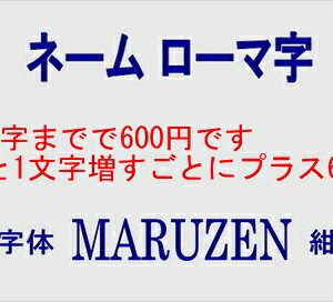 ネーム(ローマ字）★★必ずネーム刺繍する文字を【備考:】にご記入ください★★代引きは、できません