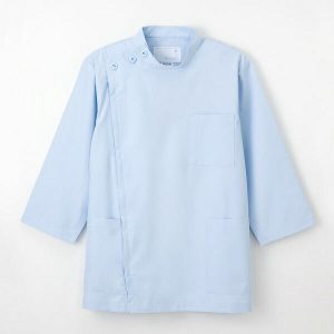 KES-5165 男性横掛８分袖 ドクタートップ 白衣 ナガイレーベン 医療白衣 看護白衣