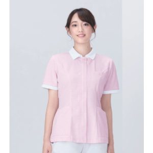 947 レディースジャケット 半袖 女性 ジャケット 女子白衣 メディカルウェア 上衣 医療白衣 看護白衣【白衣】KAZEN カゼン