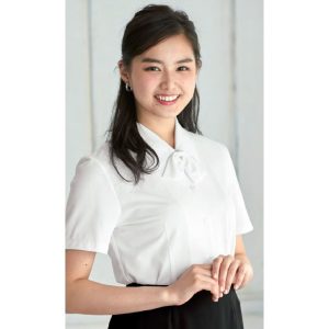 事務服 06210 半袖ブラウス リボン付 en joie 株式会社ジョア アンジョア