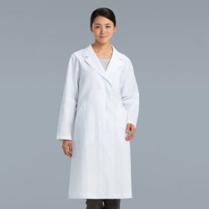 120-20 レディス診察衣S型長袖 女子白衣 診察着  医療 介護  KAZEN カゼン 薬局衣 ホワイト 医療