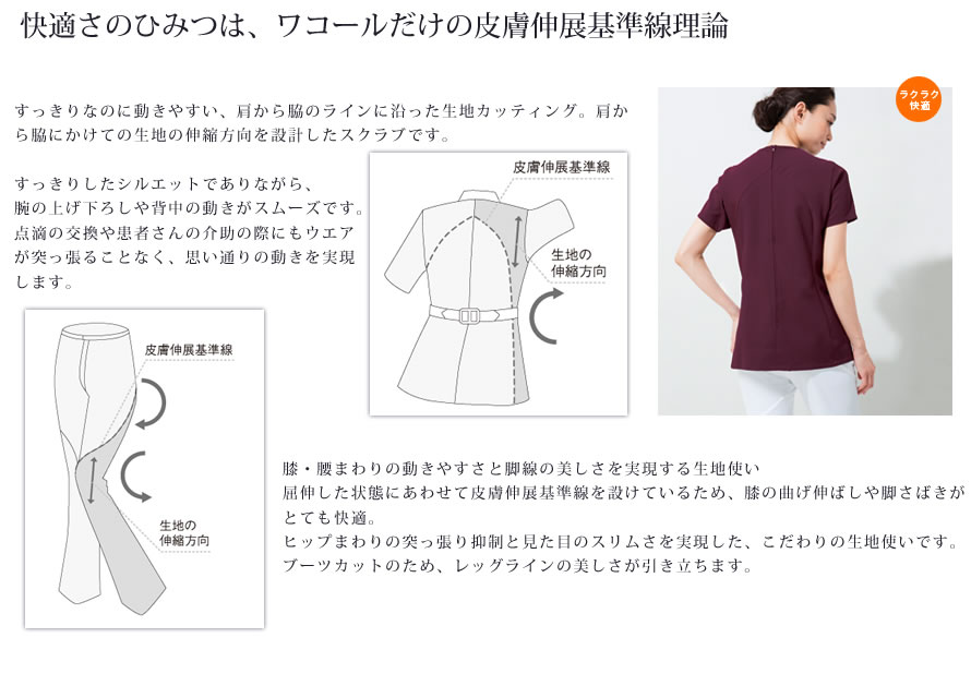 HI401-1 白衣 FOLK フォーク ワコール ソワンクレエ 診察着 医療 HIコレクション 医療白衣 看護白衣 実験着 - 画像 (4)