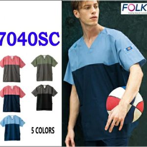 7040SC スクラブ ジップスクラブ 白衣 FOLK フォーク 医療白衣 看護白衣 病院白衣 DicKies ディッキーズ