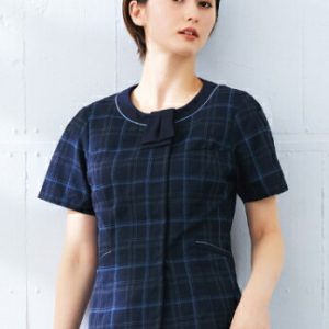 FB71432 オーバーブラウス リボン付 ユニフォーム 事務服 制服 FOLK nuovo フォーク