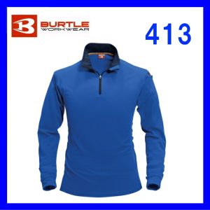 作業服 作業着 防寒服 413 バートル 吸汗速乾加工 長袖ポロシャツ 作業着 【BURTLE】