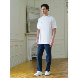 yw52 メンズジャケット 半袖 男性 ジャケット 男子白衣 メディカルウェア 上衣 医療白衣 看護白衣【白衣】KAZEN カゼン