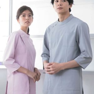 763 男女兼用 白衣 ジャケット 七分袖 診察着 医療 介護 KAZEN カゼン 薬局衣 医療