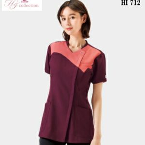 HI712 レディスジップスクラブ 白衣 FOLK フォーク 医療白衣 看護白衣 病院白衣 ワコール
