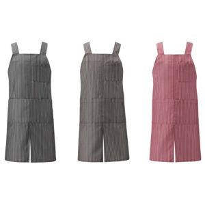 apk489-s 胸当てエプロンH製(ストライプ) 医療 介護 KAZEN カゼン